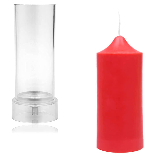 3D (15x5cm) Plain Pencil Pillar Polycarbonate Candle Mould Designer Candles Making Home Decor (P2)