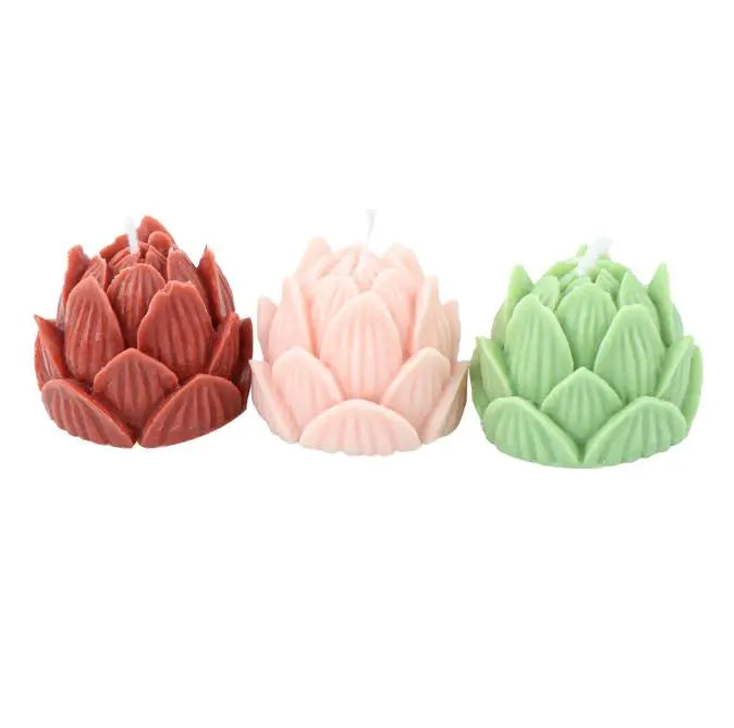 3D Lotus Flower Silicone Candle Mold DIY Wax Soap Resin & Home Decor