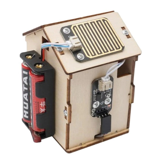 DIY Wooden Rain Detector Kit Wooden Water Drop Detection STEM Kit Water Drop Sensor STEM kit All-In-One