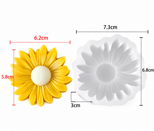 3D Sunflower Silicone Candle Mould for Candle Making Soap Resin Art & DIY Crafts