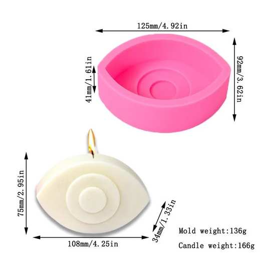 Evil Eye Silicone Candle Mold 3D Geometric Eye Shape Mold for DIY Candle Making