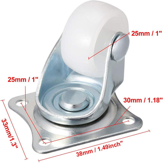 1-inch Single Wheel Swivel Plate Ball Bearing Trolley Casters