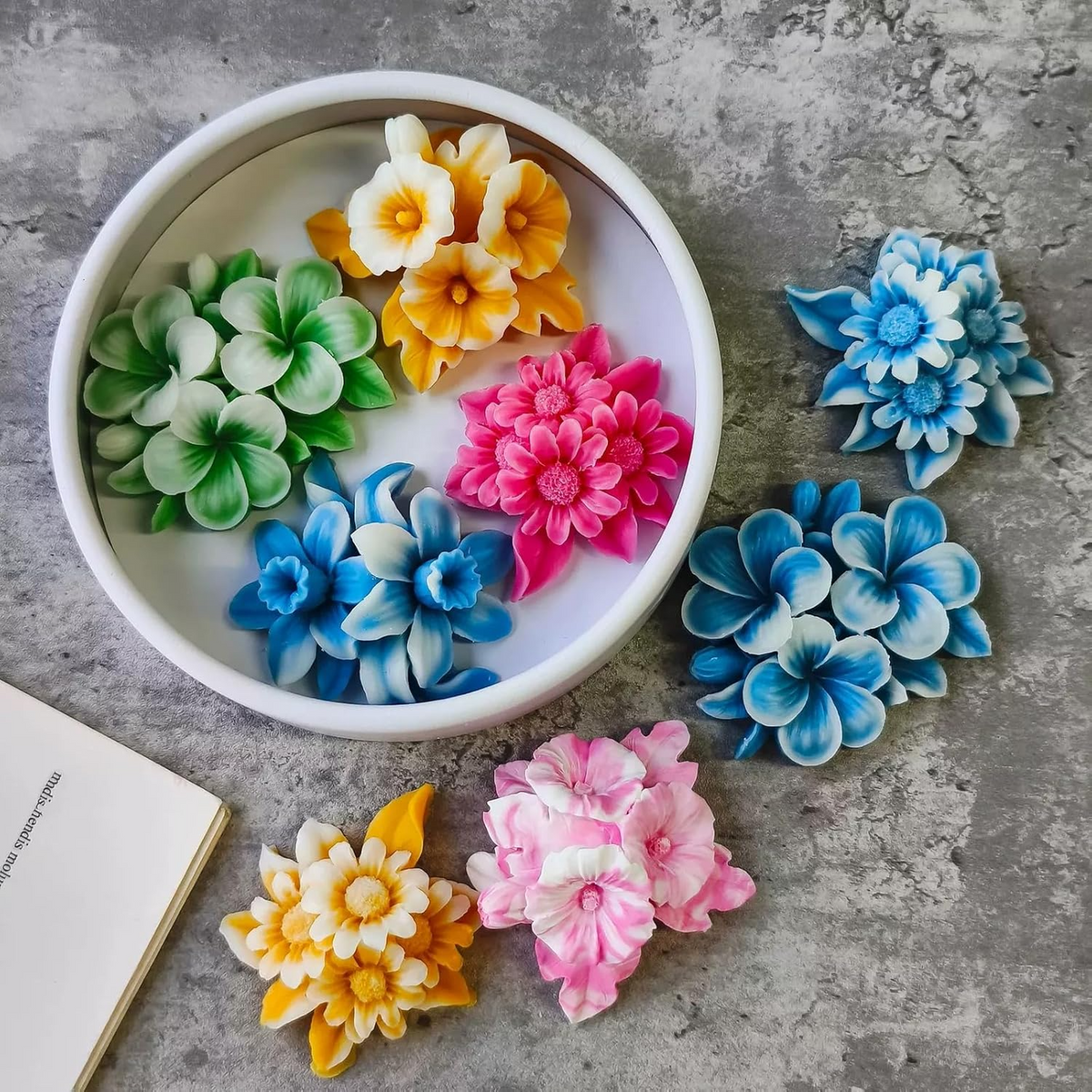 Sunflower Topping Flower Silicone Candle Mold for Candle Making Chocolate Fondant & DIY Crafts