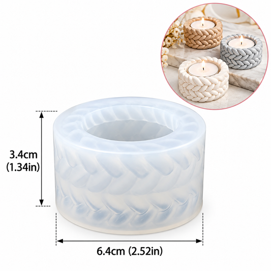 Rope Candle Holder Silicone Mold for Plaster Resin Epoxy Cement Jesmonite