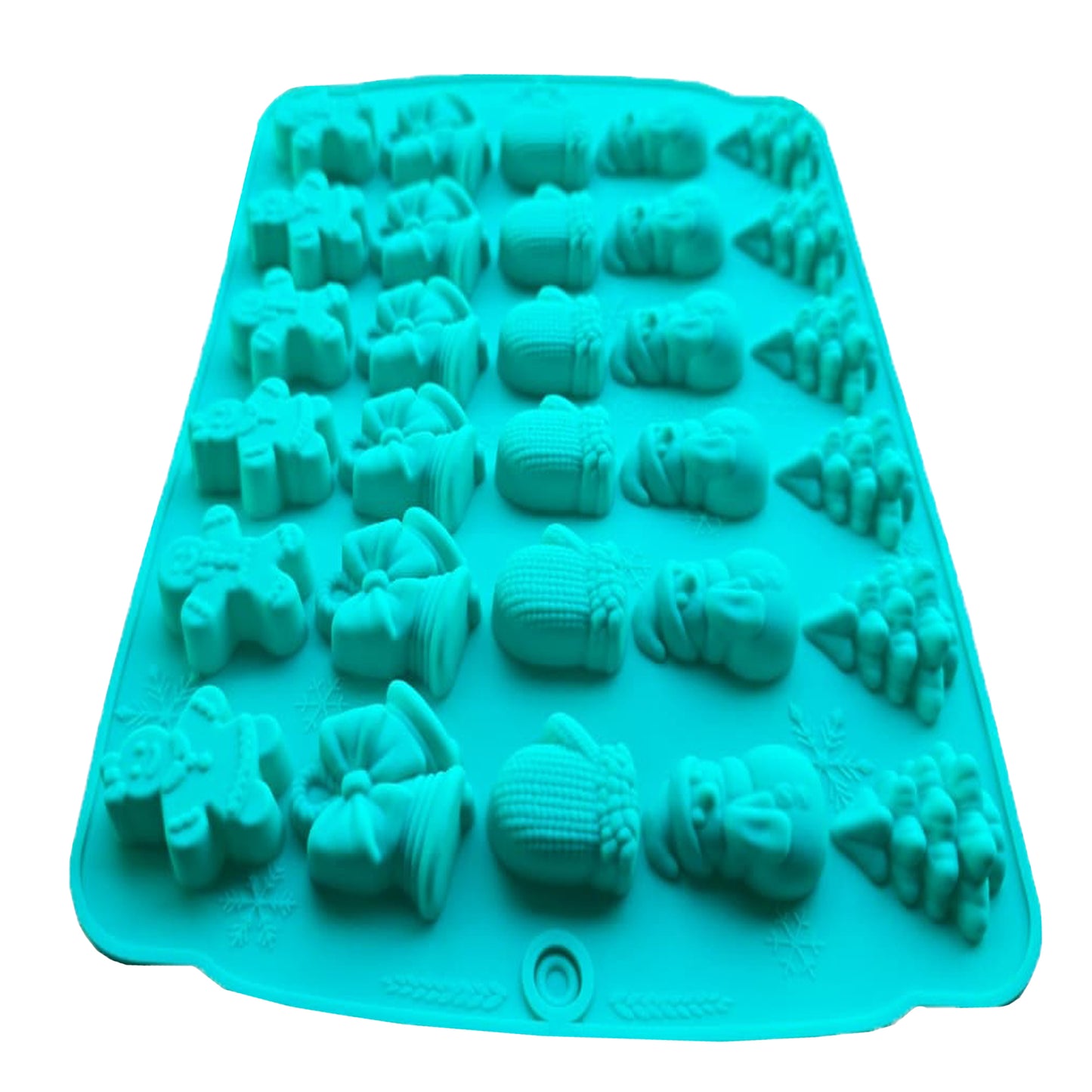 30 Cavity Multi Shape Christmas Theme Silicone Chocolate Candle Mold