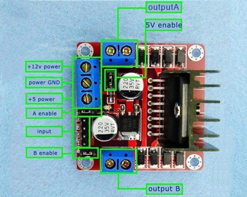 L298N Motor Drive Controller Board Module Dual H Bridge DC Stepper for Arduino 1pcs