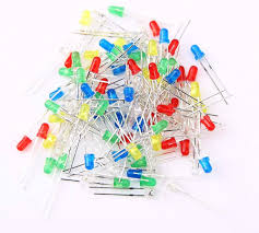 250pcs 5mm Light Emitting Diodes LED Lamp Assorted Diffused Kit Box 5 Colors Red/Yellow/White/Blue/Green Kit Box (5 Colors x 50pcs)