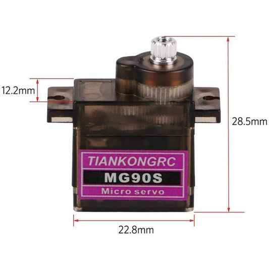 MG90S Micro Digital Servo Motor (360° Continuous Rotation)