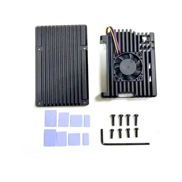 Raspberry Pi 5 Generation Shell Raspberry Pi 5 Active Cooling Heat Dissipation PWM Speed Control Fan Metal Armor Shell