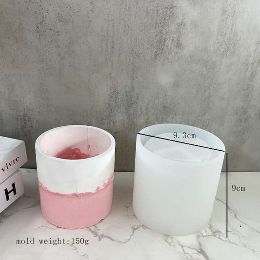 Cylinder Planter Silicone Mould for Decorative Pots Mini Plant Holders and DIY Home Decor