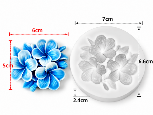 3D Plumeria Topping Flower Silicone Mold for Candle Making Soap Fondant Decorative Crafts