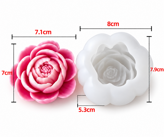 3D Peony Flower Silicone Candle Mold for Soap Home Decor Wedding Decorations & Gifts