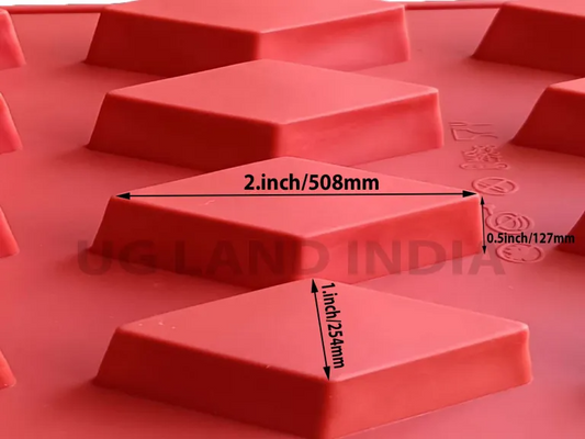 16 Cavity Kaju Katli Silicone Mold for Indian Sweets Chocolate and Dessert Making
