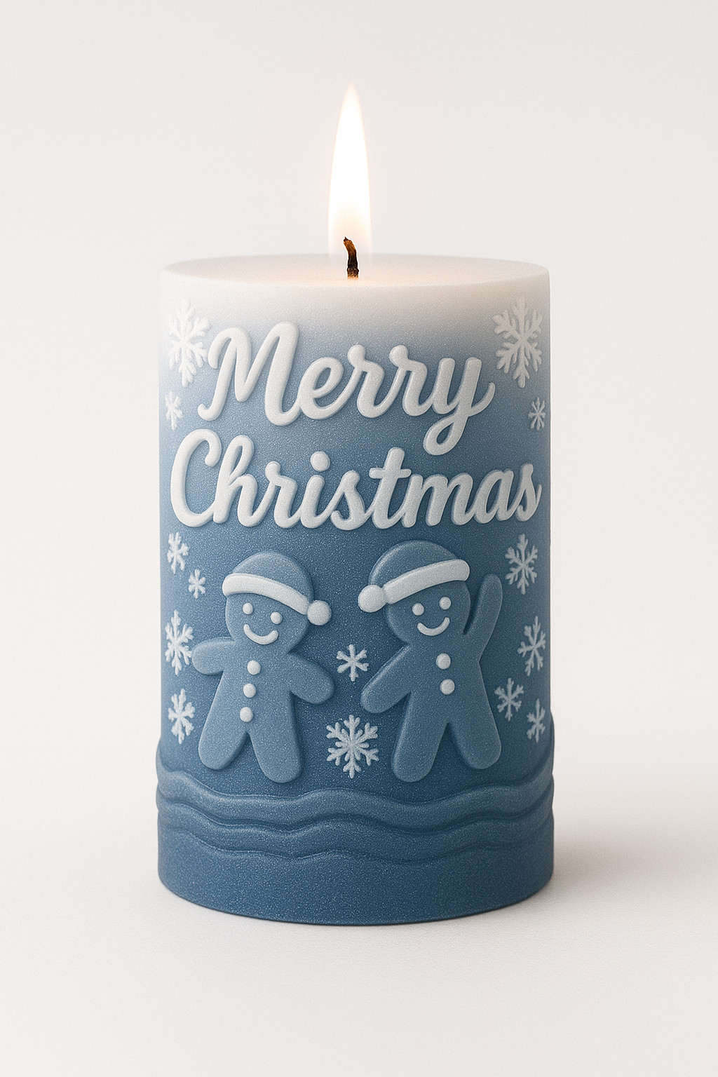 Merry Christmas Tree Pillar Silicone Candle Mould Christmas Theme (D Grade) Type 1