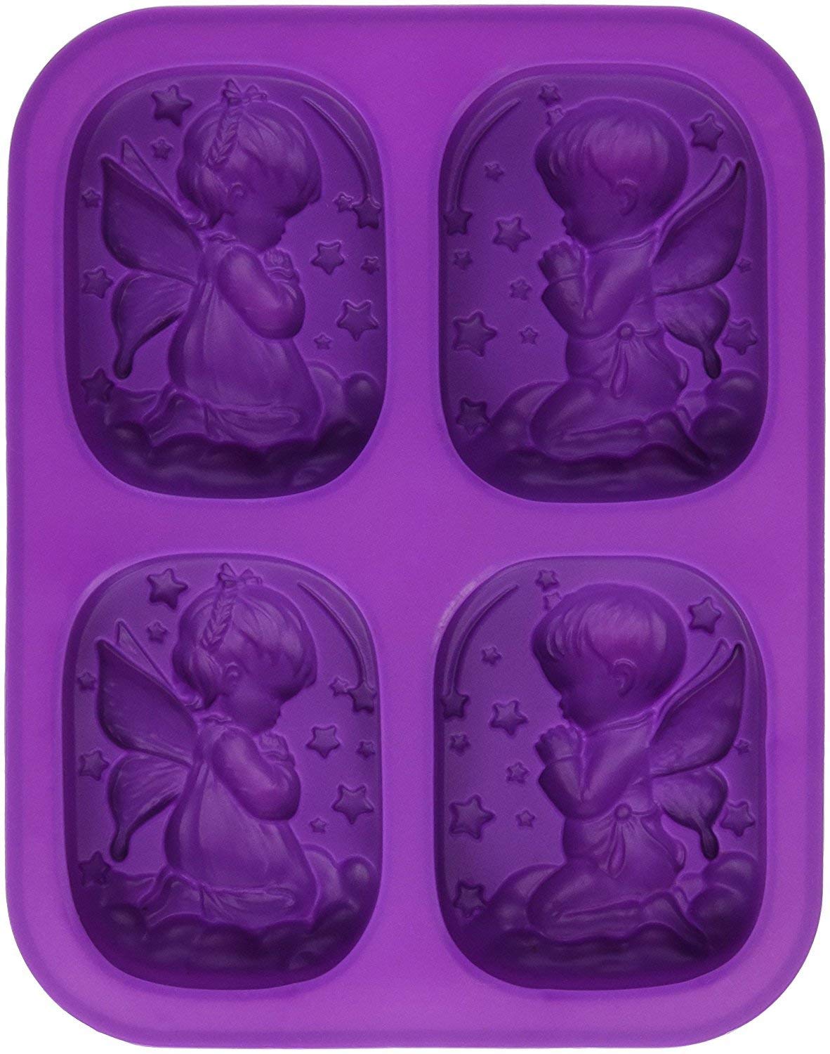4 Cavity 3D Angels Silicone Mold Soap mould wax mold - UG LAND INDIA