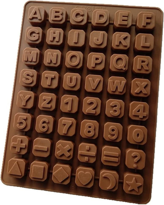 3D 26 Letters Alphabet Operators Chocolate Mould Ice Cube Tray Chocolate Candy DIY Mold Silicone Cake Decorating Fondant Baking Molds - UG LAND INDIA
