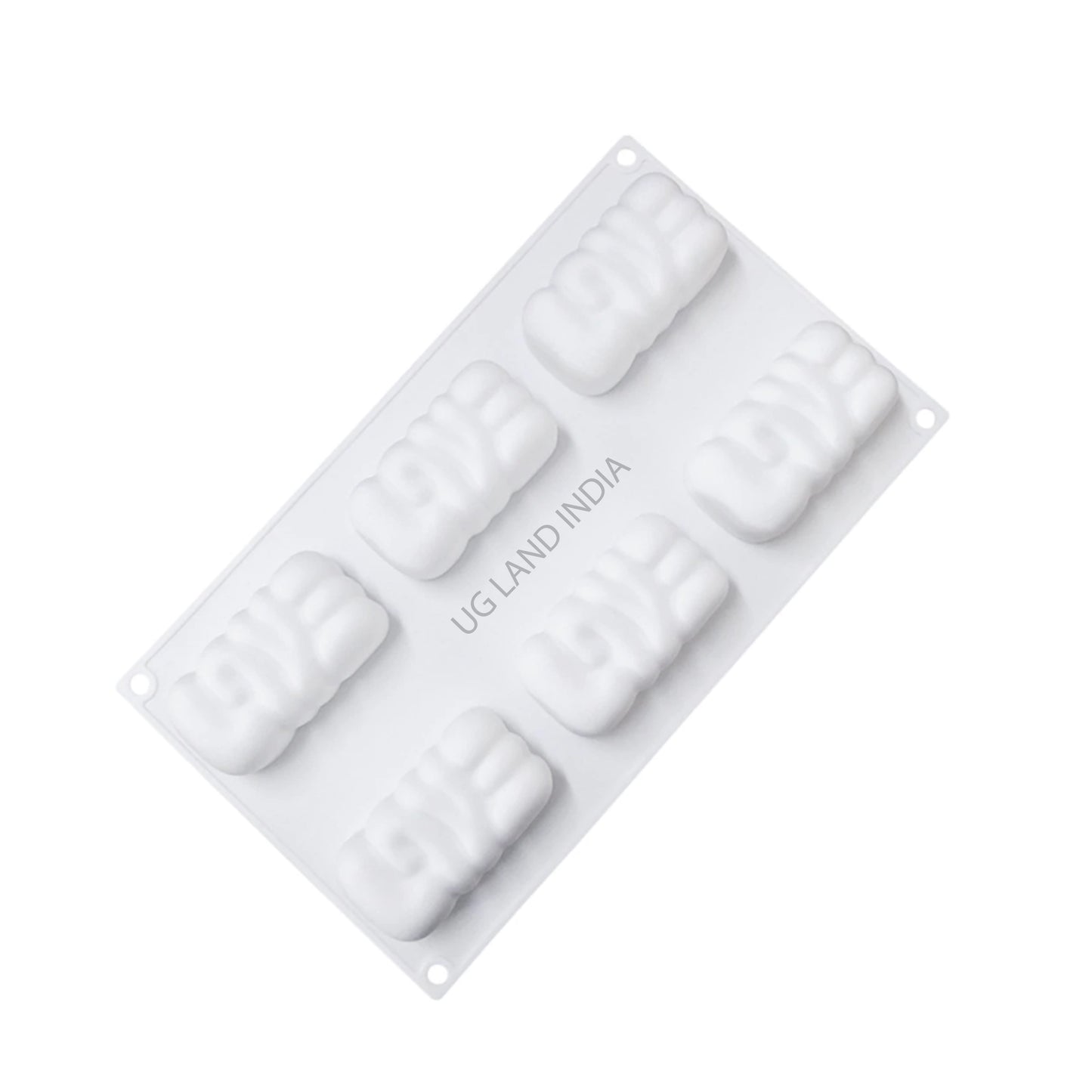 3D 6 Cavity Cloud Lane Shape Baking Home Party Wedding Silicone Mould Mousse - UG LAND INDIA