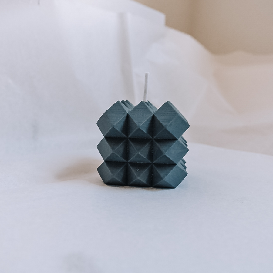 Square Geometric Cube Silicone Candle Silicone Mold Rhombus Design Candle Mold Scented Candle Making Aesthetic Home Decoration - UG LAND INDIA