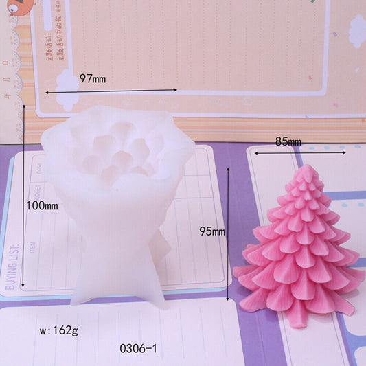 3D Christmas Tree Silicone Candle Mold , Wax DIY For Fun Decoration - UG LAND INDIA