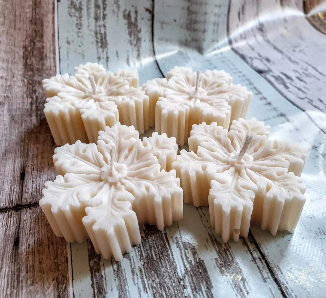 3D 6 Cavity Snowflake Silicone Candle Mold,Homemade Craft Making Mould - UG LAND INDIA