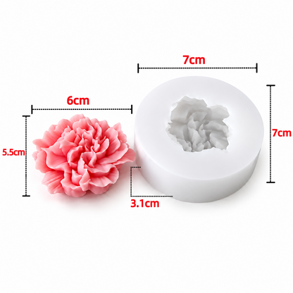 3D Ruffled Peony Flower Silicone Mould for Candle Making Soap Making Resin Art