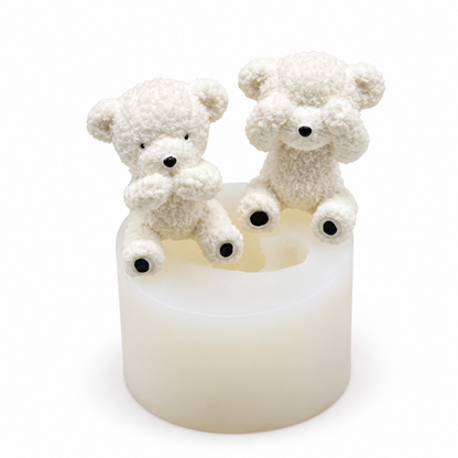 3D Teddy Bear Candle Mold  DIY Candle Making Decorative Wax Crafts & Handmade Gifts