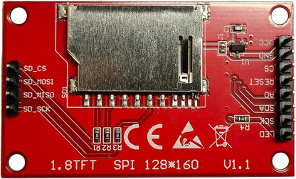 1.8 inch SPI TFT LCD Display Module TFT Display Module,Support Analog SPI and Hardware SPI,TFT LCD Display Color Display Module for ST7735 128x160 51/AVR/STM32/ARM 8/16 bit