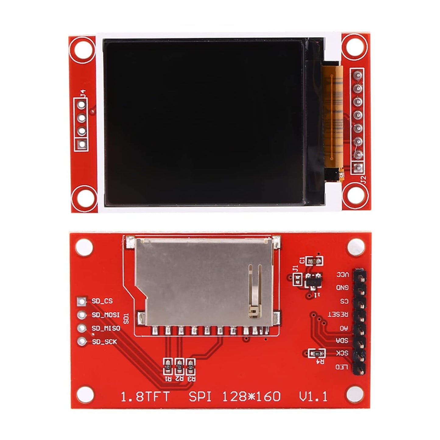 1.8 inch SPI TFT LCD Display Module TFT Display Module,Support Analog SPI and Hardware SPI,TFT LCD Display Color Display Module for ST7735 128x160 51/AVR/STM32/ARM 8/16 bit