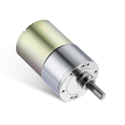 DC 12V 100RPM Gear Motor High Torque Electric Micro Speed Reduction Geared Motor Centric Output Shaft 37mm Diameter Gearbox