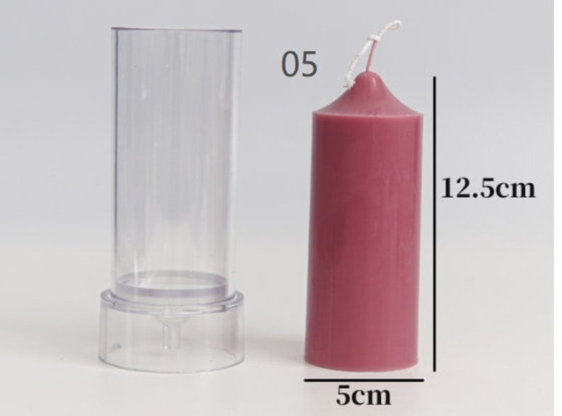 3D Plain Pencil Pillar Polycarbonate Candle Mould Designer Candles Making Home Decor