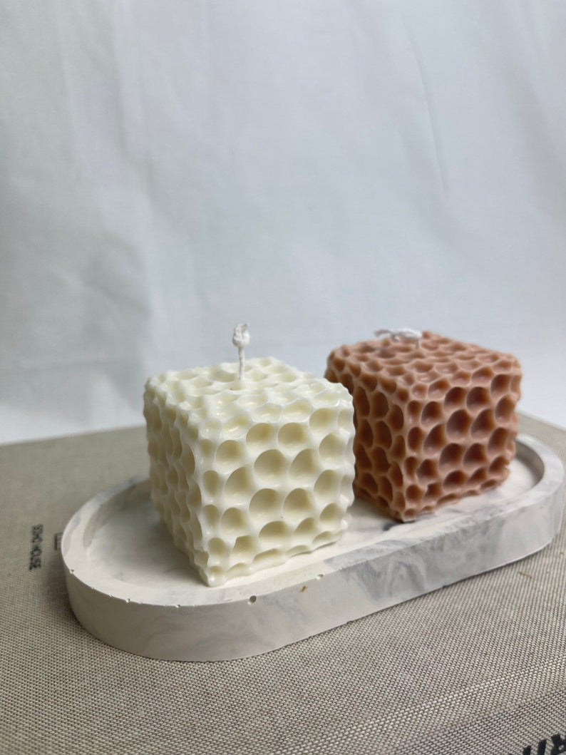 3D Honeycomb Cube Candle Silicone Mold for DIY Candle Making