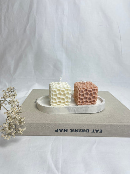 3D Honeycomb Cube Candle Silicone Mold for DIY Candle Making