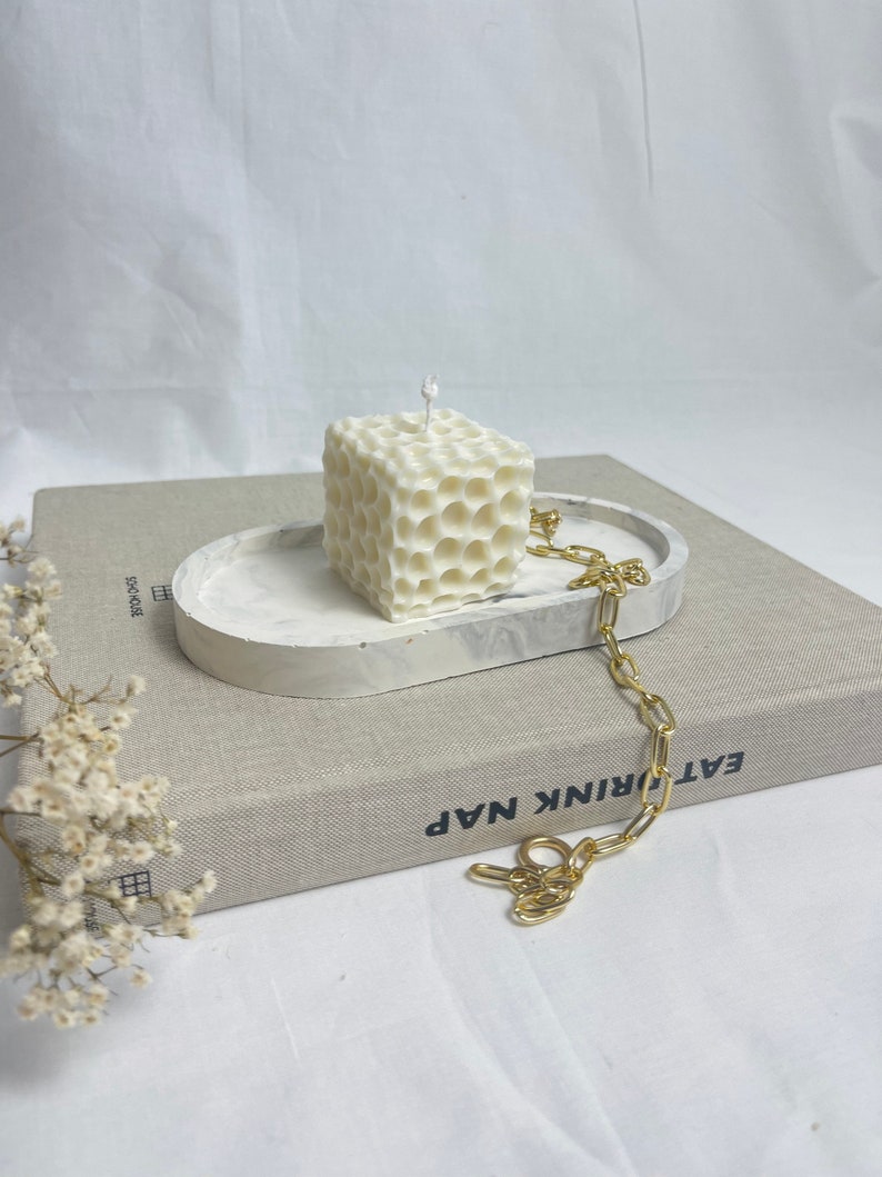 3D Honeycomb Cube Candle Silicone Mold for DIY Candle Making
