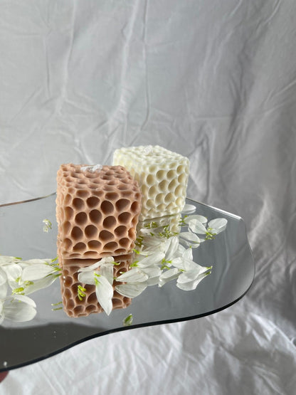 3D Honeycomb Cube Candle Silicone Mold for DIY Candle Making