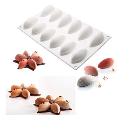 12 Cavity 3D Peanut Shape Silicone Mould Chocolate Jelly Pudding Ice Cream & Frozen Desserts