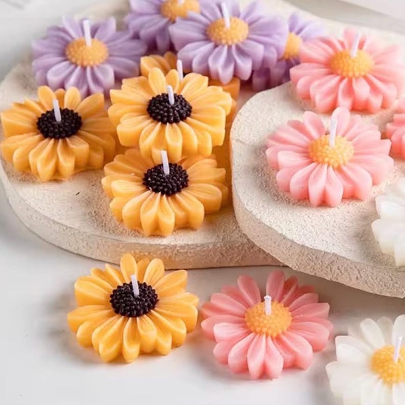 3D Daisy Flower Silicone Mould for Candle Making Soap Resin Art & DIY Crafts