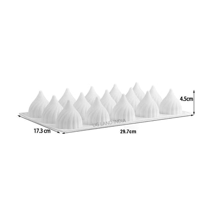 15 Cavity 3D Modak Shape Silicone Mould Chocolate Pudding Jelly Ice Cream & Dessert Making