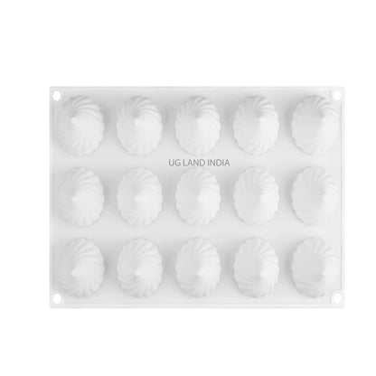 15 Cavity 3D Modak Shape Silicone Mould Chocolate Pudding Jelly Ice Cream & Dessert Making