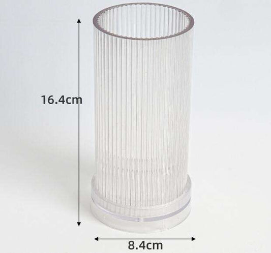 3D Round Ribbed Pillar Polycarbonate Candle Mold Long Lasting Candle Output