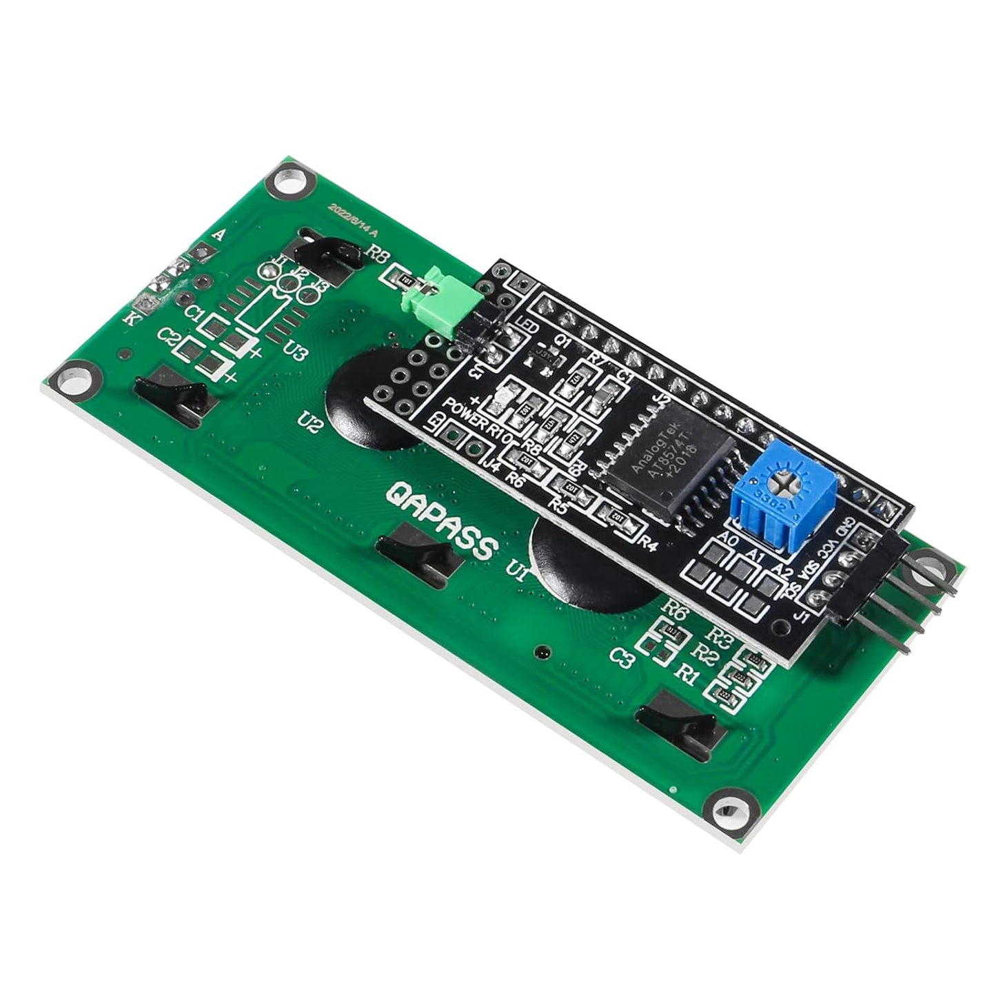 I2C 1602 LCD Display Module 16X2 Character Serial Green Screen Backlight LCD Module Compatible with Raspberry Pi Arduino STM32 R3 MEGA2560