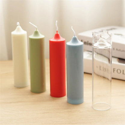 3D (6.7"x 2.0"inch) Plain Pencil Pillar Candle Mould Polycarbonate Mold Church Decoration Home Decor