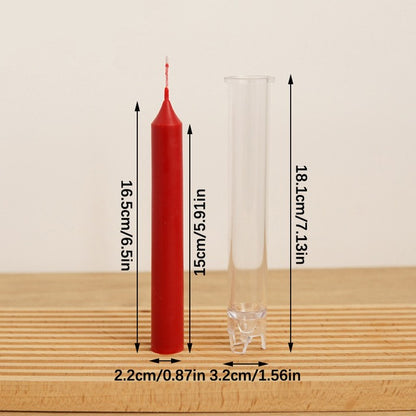 3D (7.1"x 1.4"inch) Plain Pencil Pillar Candle Mould Polycarbonate Mold Church Decoration Home Decor P24