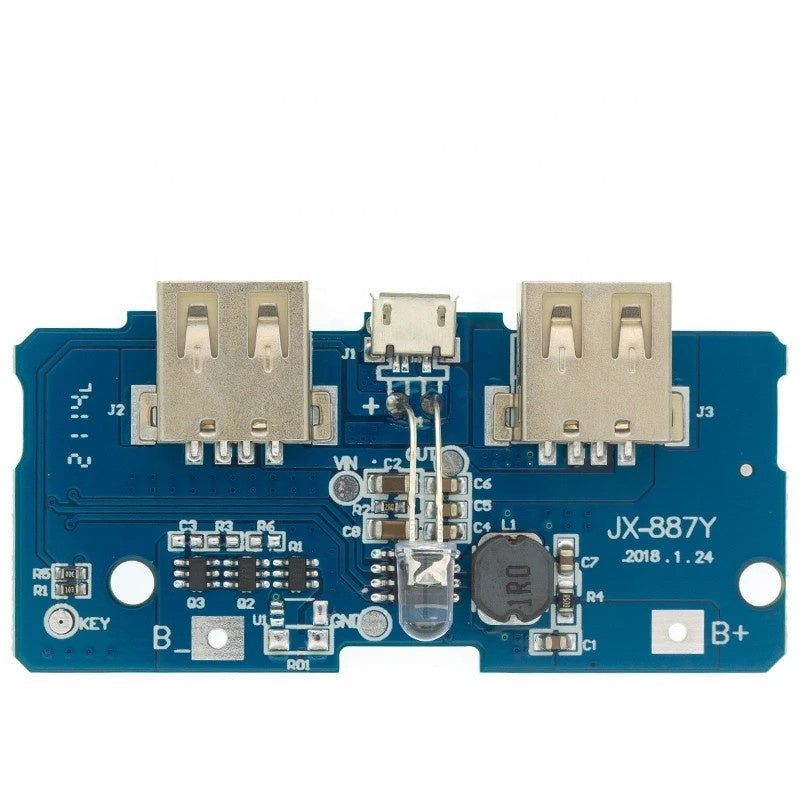 DIY Power Bank Module with Dual USB Output- 3.7V to 5V 2A with 18650 LiPo Charger