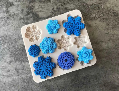 Winter Snowflake Silicone Mould for Chocolate Cookies Candy and Christmas Cake Decorations