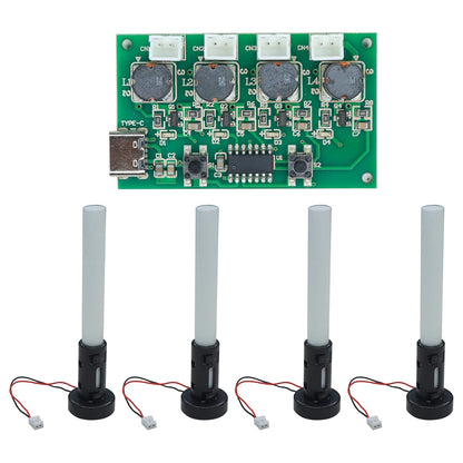 4 CHANNEL HUMIDIFIRE KIT TYPE-C 5V DIY Four Spray Operated Switch Ultrasonic Humidifier Mist Maker Circuit Board