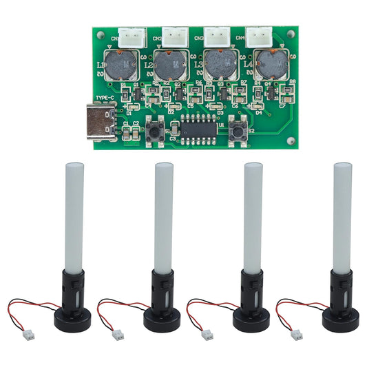 4 CHANNEL HUMIDIFIRE KIT TYPE-C 5V DIY Four Spray Operated Switch Ultrasonic Humidifier Mist Maker Circuit Board