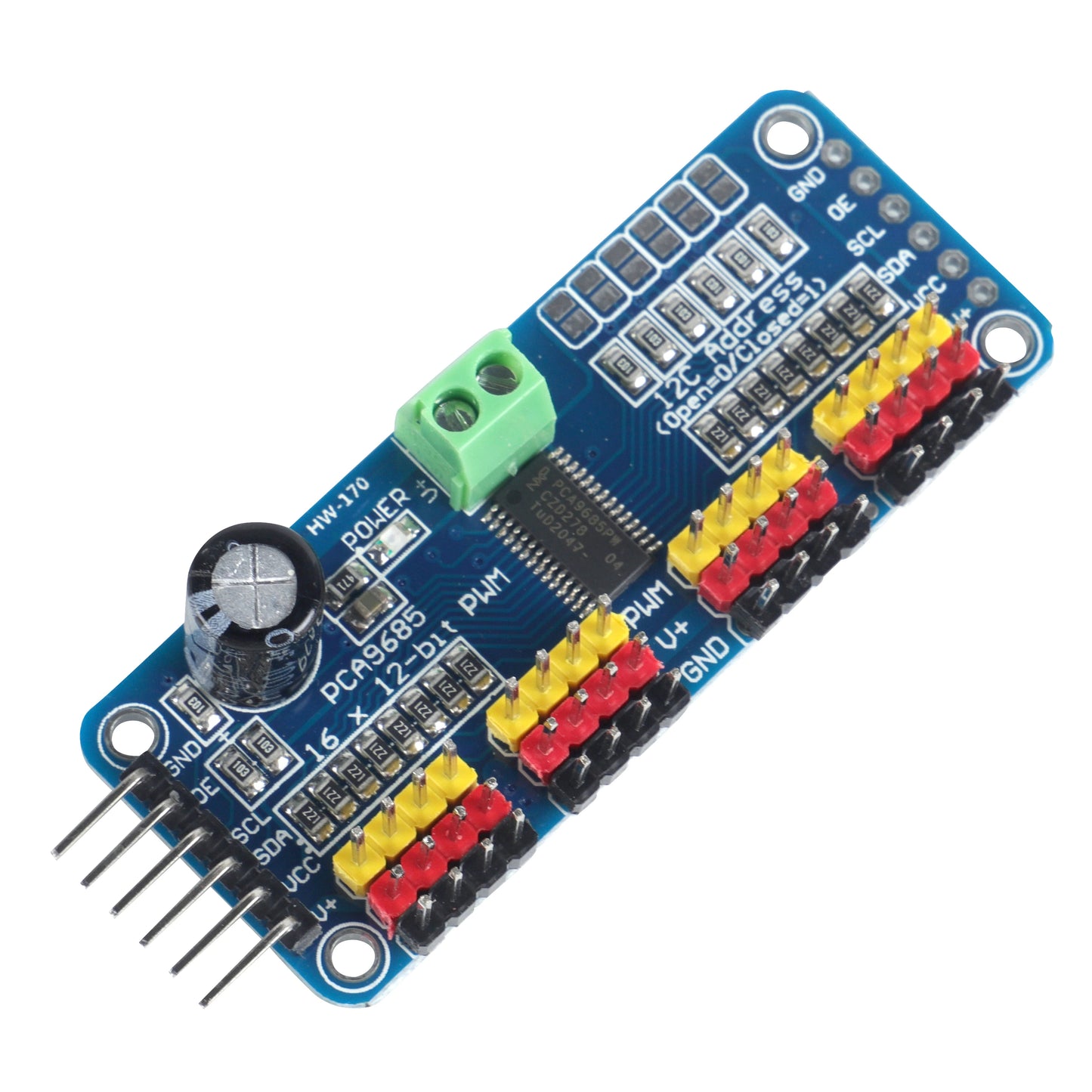 PCA9685 16 Channel 12-bit PWM Servo Driver-I2C Interface Module for Pi Shield for DIY Kit