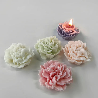 3D Ruffled Peony Flower Silicone Mould for Candle Making Soap Making Resin Art