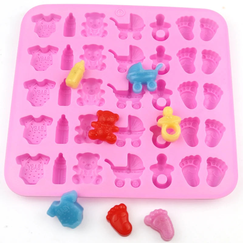35 Cavity Baby Shower Silicone Mold Jelly Gummy Cake & Cupcake Decoration
