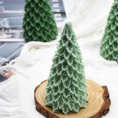 3D Christmas Pine Tree Silicone Candle Mould for DIY Holiday Decorations and Handmade Gifts